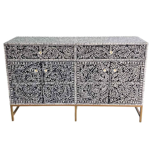 MOTHER OF PEARL ENCHANTING VINE 2 DRAWER 4 DOOR BUFFET/SIDEBOARD - MyChocolateWood