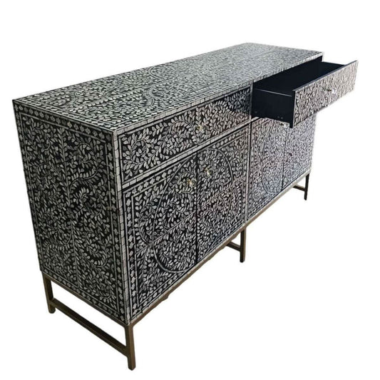 MOTHER OF PEARL ENCHANTING VINE 2 DRAWER 4 DOOR BUFFET/SIDEBOARD - MyChocolateWood