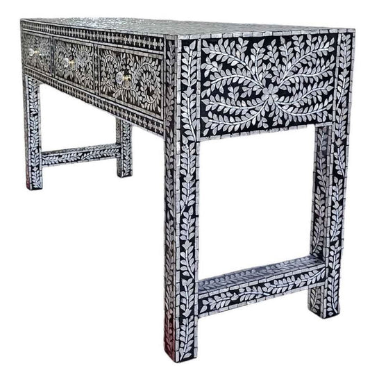 MOTHER OF PEARL ENCHANTING VINE 3 DRAWERS CONSOLE TABLE