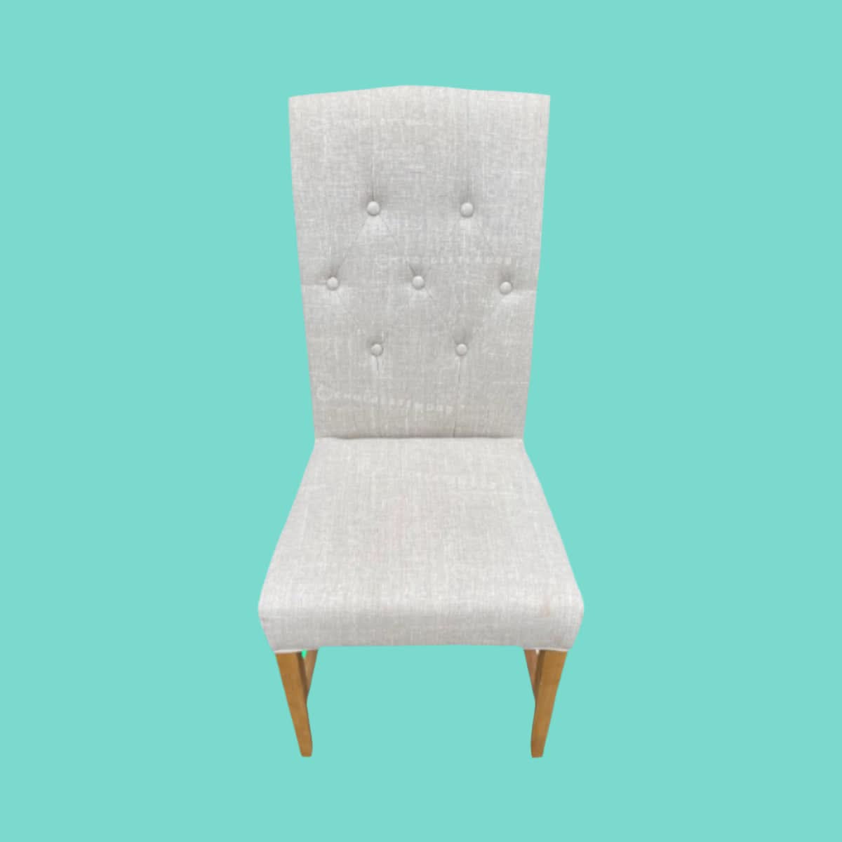 MULAN FABRIC DINING CHAIR IN FLAXEEN - FLOOR STOCK CLEARANCE - MyChocolateWood