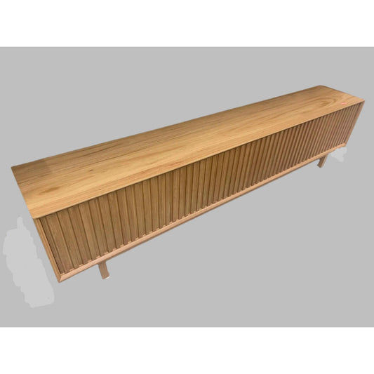 MUNGEE BLACKBUTT TV/ENTERTAINMENT UNIT 4 DOORS - FLOOR STOCK CLEARANCE