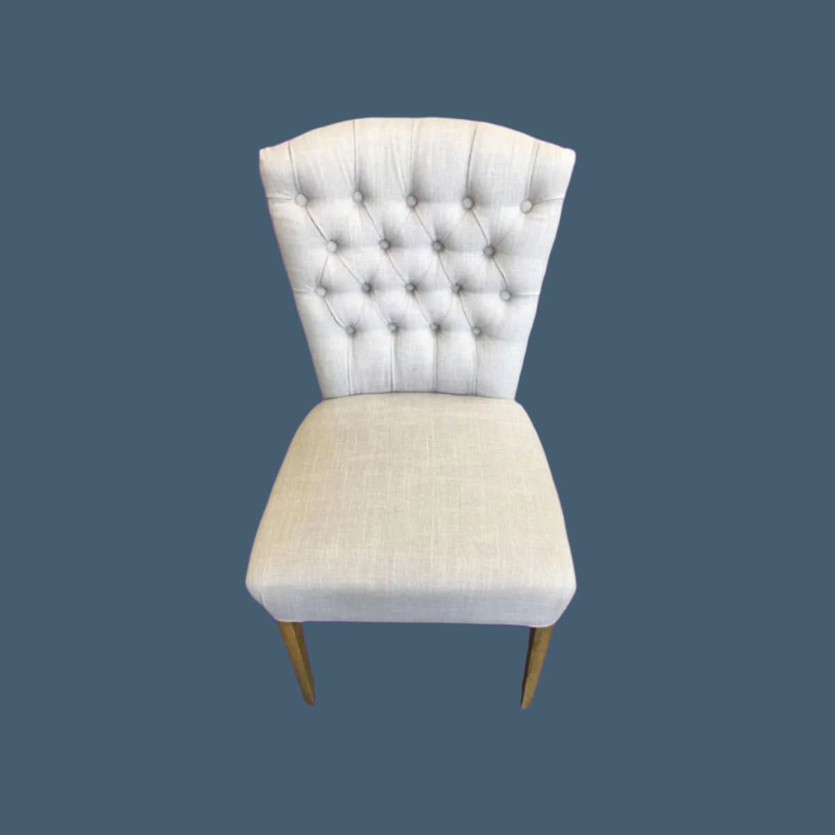 MURDOCH SOLID OAK FRAME LINEN DINING CHAIR - MyChocolateWood