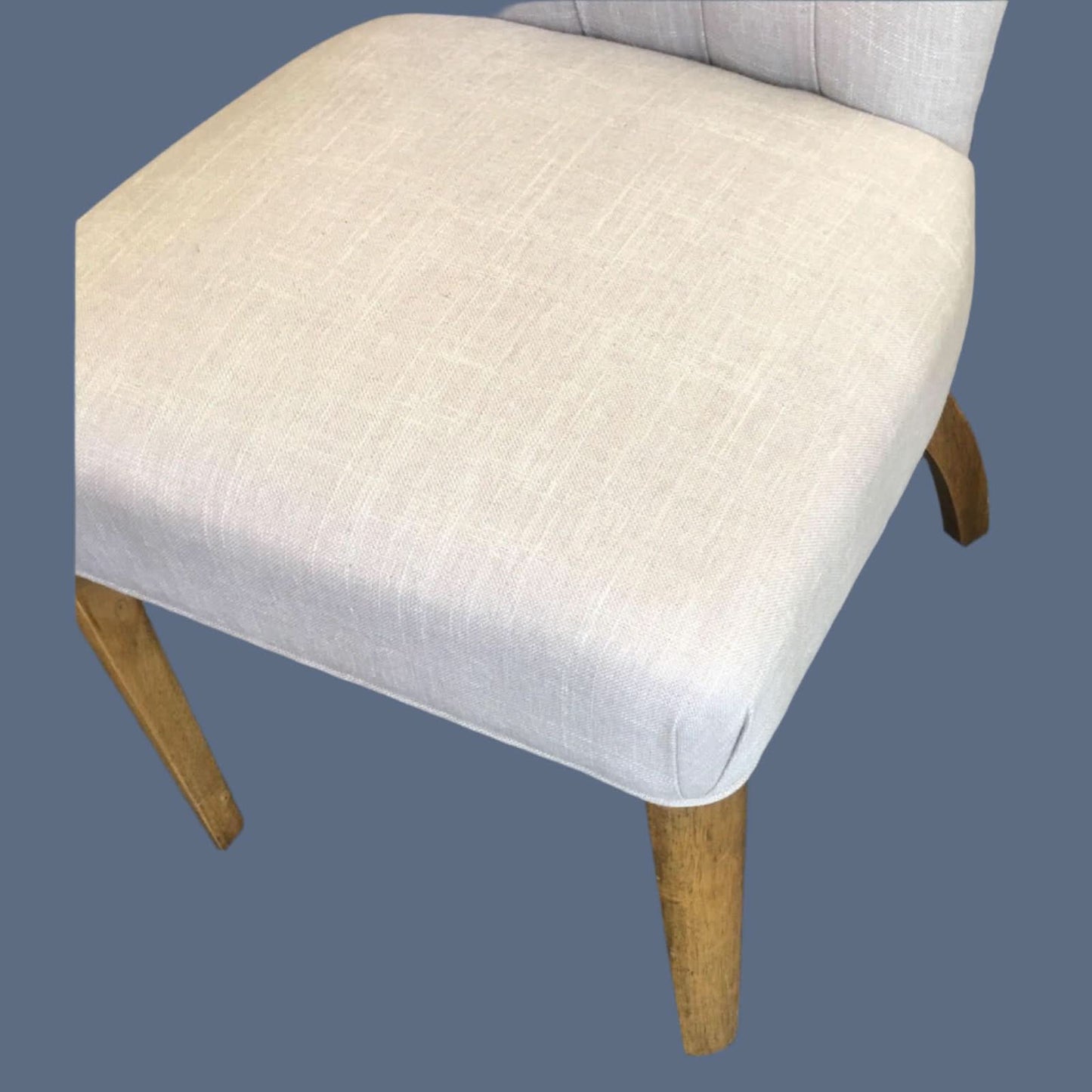 MURDOCH SOLID OAK FRAME LINEN DINING CHAIR - MyChocolateWood