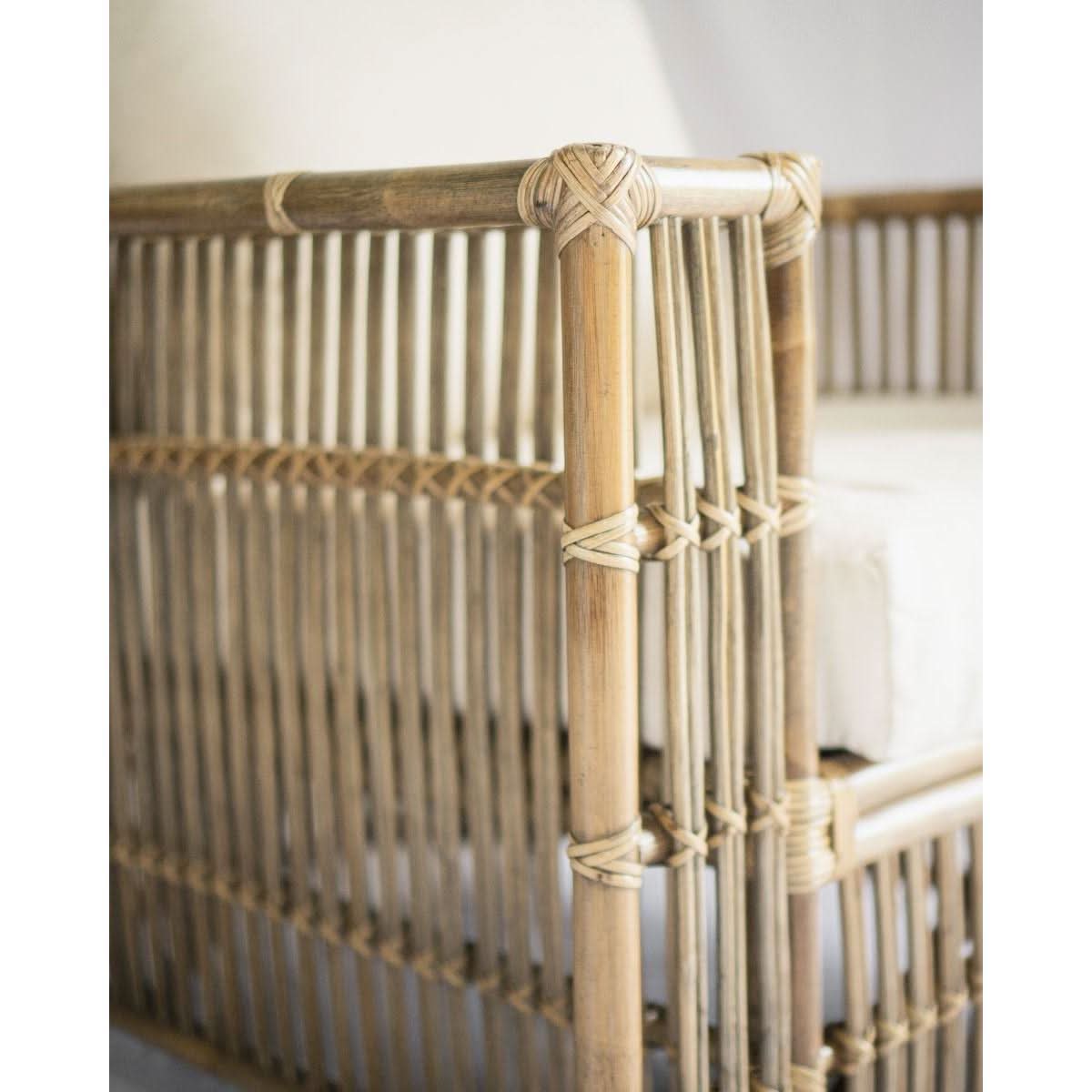 NAPOLI HAMPTONS STYLE RATTAN ARMCHAIR IN ANTIQUE HONEY - MyChocolateWood
