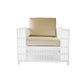 NAPOLI HAMPTONS STYLE RATTAN ARMCHAIR IN SOLID WHITE - MyChocolateWood