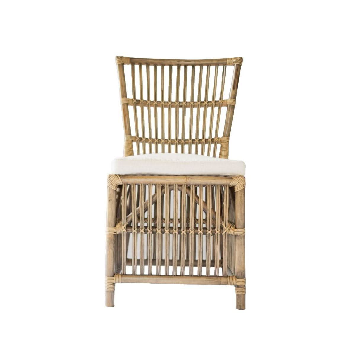NAPOLI HAMPTONS STYLE RATTAN DINING CHAIR IN ANTIQUE HONEY - MyChocolateWood