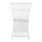 Napoli Hamptons Style Rattan Dining Chair in Solid White - Chocolate Wood