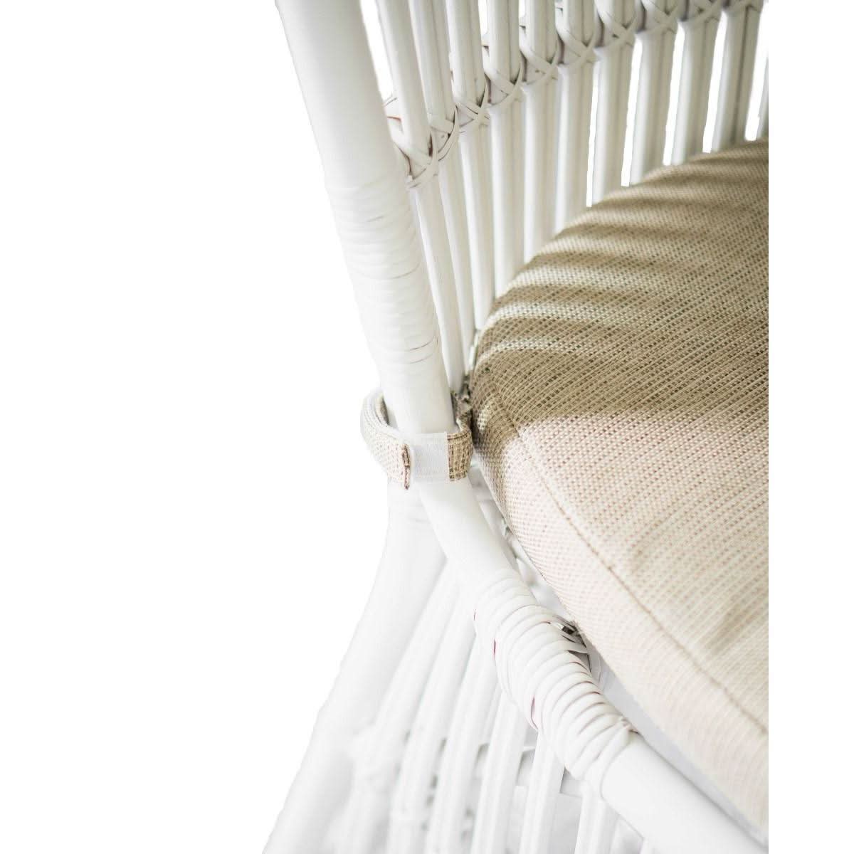 NAPOLI HAMPTONS STYLE RATTAN DINING CHAIR IN SOLID WHITE - MyChocolateWood