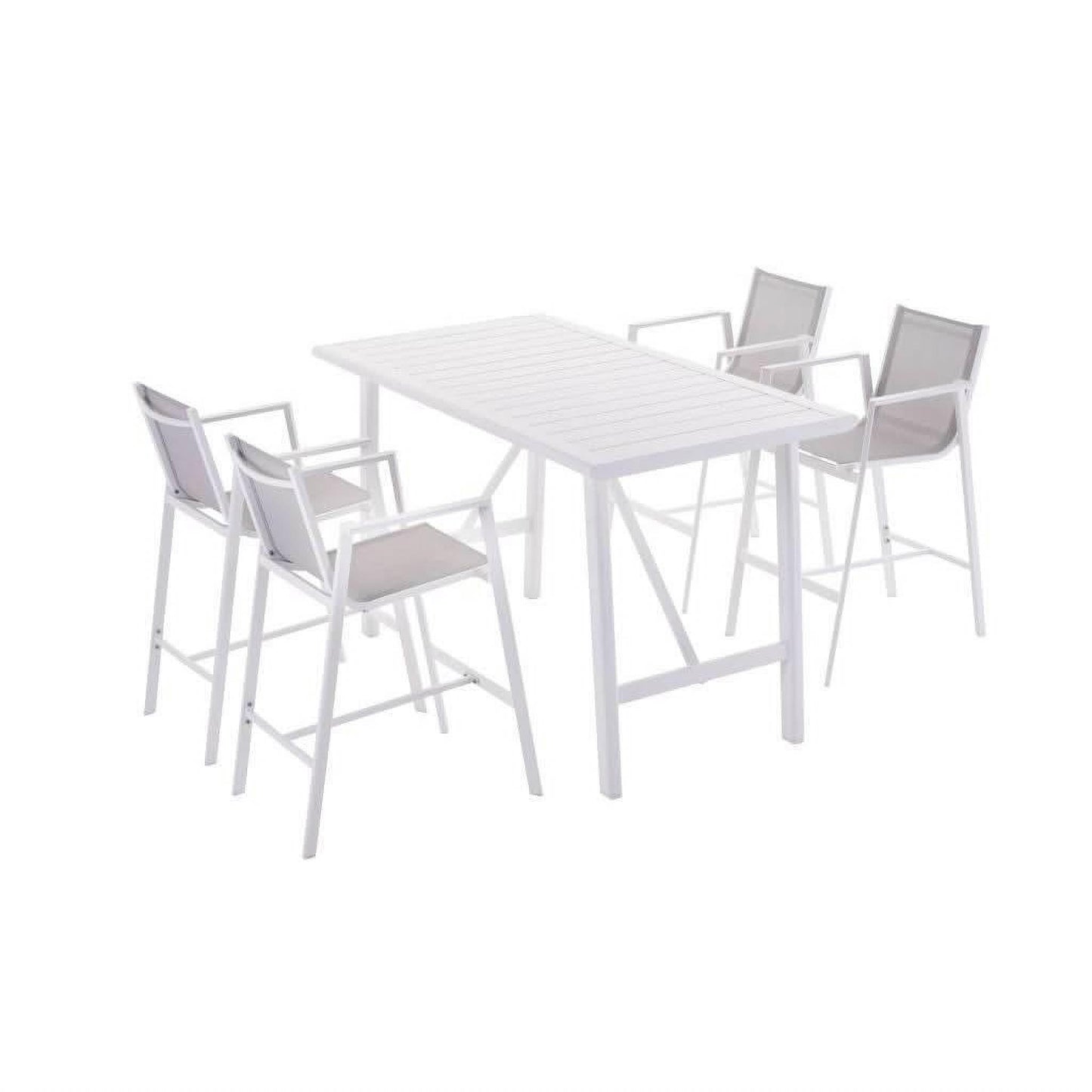 NARANG OUTDOORS 5PC BAR SET-LIGHT GREY/WHT(2PC) - MyChocolateWood