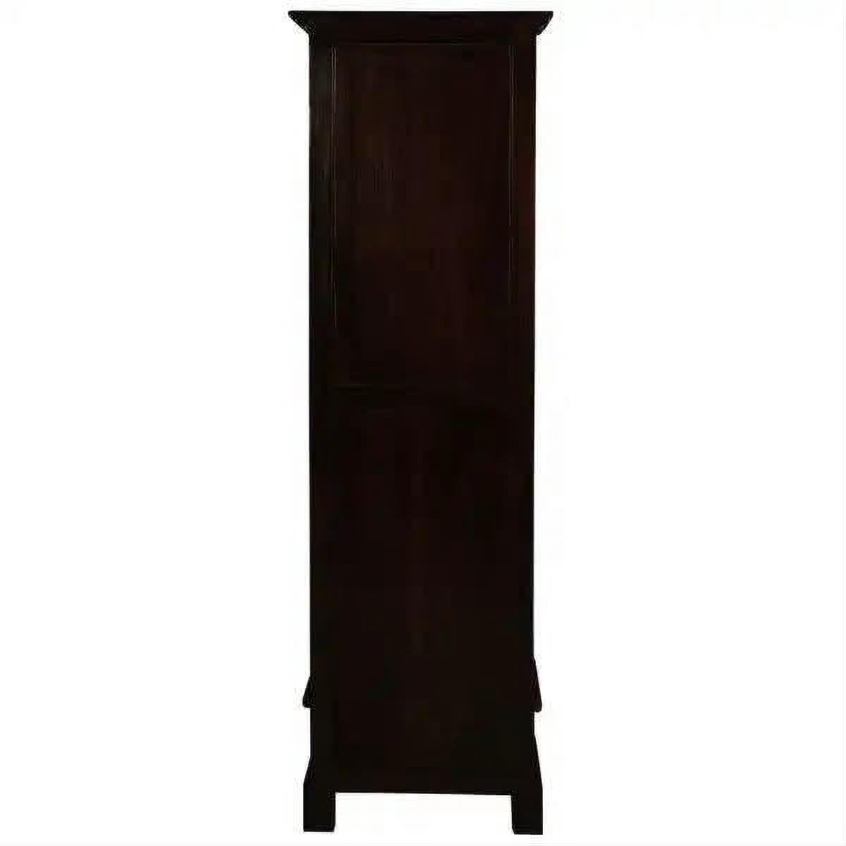 Tasmania Solid Mahogany Narrow 1 Drawer Bookcase in Chocolate - Chocolate Wood