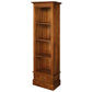 Tasmania Solid Mahogany Narrow 1 Drawer Bookcase in Light Pecan - Chocolate Wood