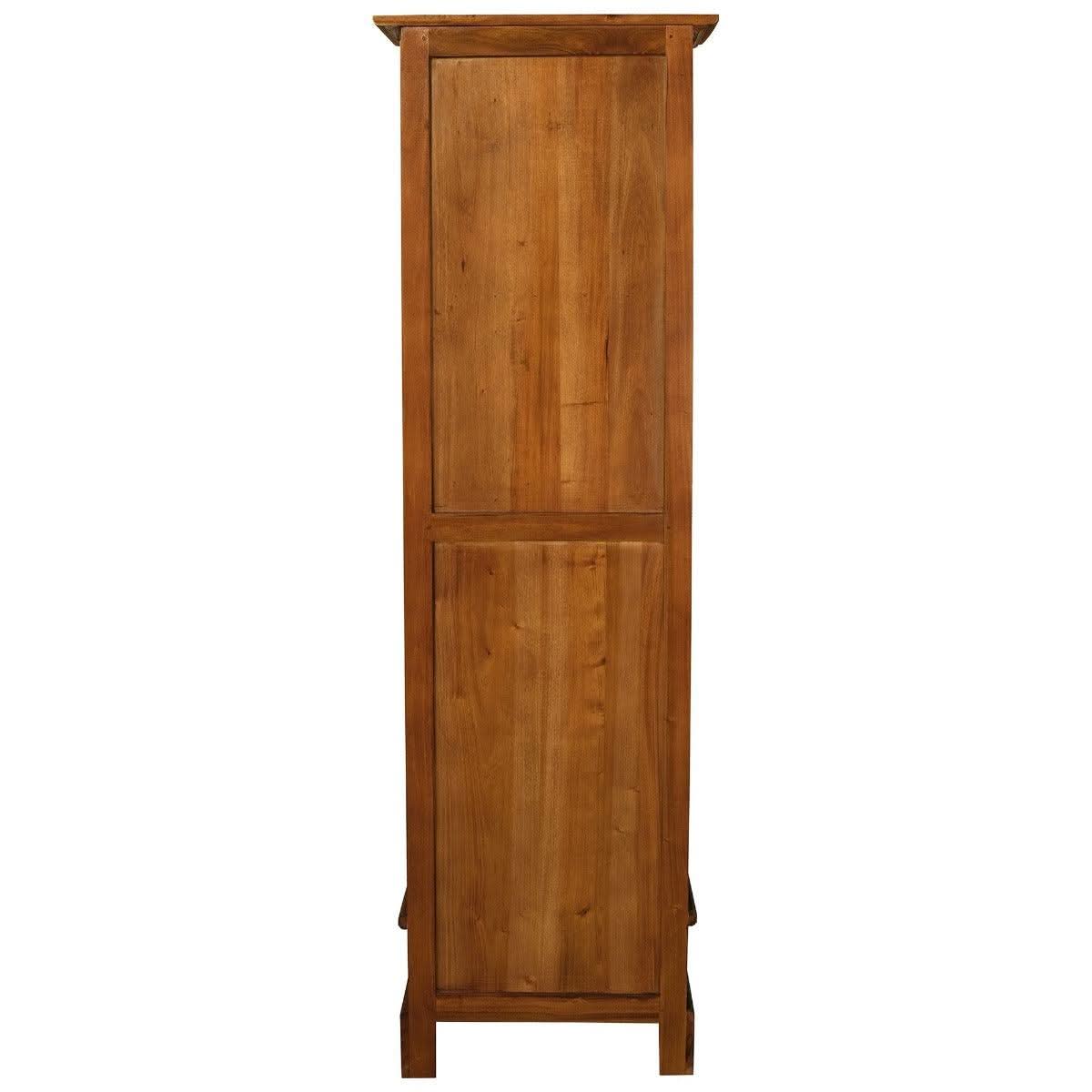 Tasmania Solid Mahogany Narrow 1 Drawer Bookcase in Light Pecan - Chocolate Wood