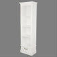 Tasmania Solid Mahogany Narrow 1 Drawer Bookcase in White - Chocolate Wood