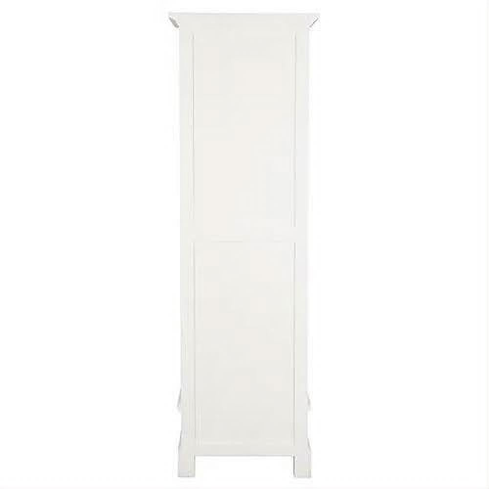 Tasmania Solid Mahogany Narrow 1 Drawer Bookcase in White - Chocolate Wood