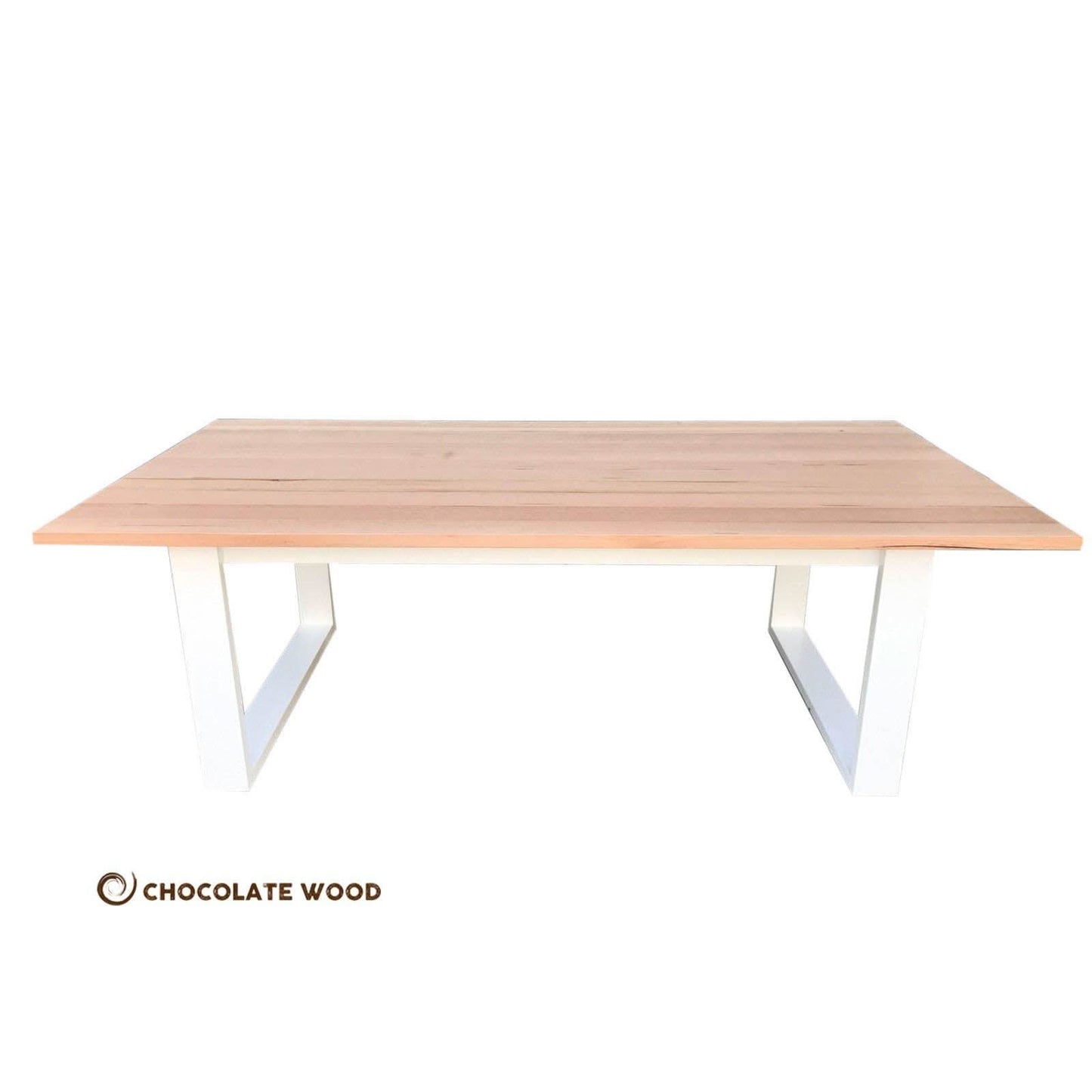 NELL 2-TONE FRENCH PROVINCIAL/HAMPTON STYLE DINING TABLE 240CM IN SOLID TASSIE OAK - MyChocolateWood