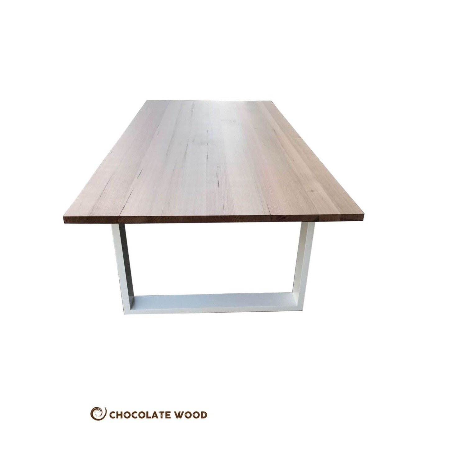 NELL 2-TONE FRENCH PROVINCIAL/HAMPTON STYLE DINING TABLE 240CM IN SOLID TASSIE OAK - MyChocolateWood