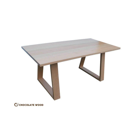 NELL SOLID TASSIE OAK HARDWOOD 6-SEATER DINING TABLE - MyChocolateWood