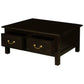 Nerin Solid Mahogany 4-Drawer Rectangular Coffee Table in Chocolate - Chocolate Wood