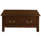 NERIN SOLID MAHOGANY 4 DRAWERS RECTANGULAR COFFEE TABLE IN MAHOGANY - MyChocolateWood