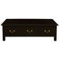 NERIN SOLID MAHOGANY 6 DRAWERS RECTANGULAR COFFEE TABLE IN CHOCOLATE - MyChocolateWood