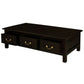NERIN SOLID MAHOGANY 6 DRAWERS RECTANGULAR COFFEE TABLE IN CHOCOLATE - MyChocolateWood