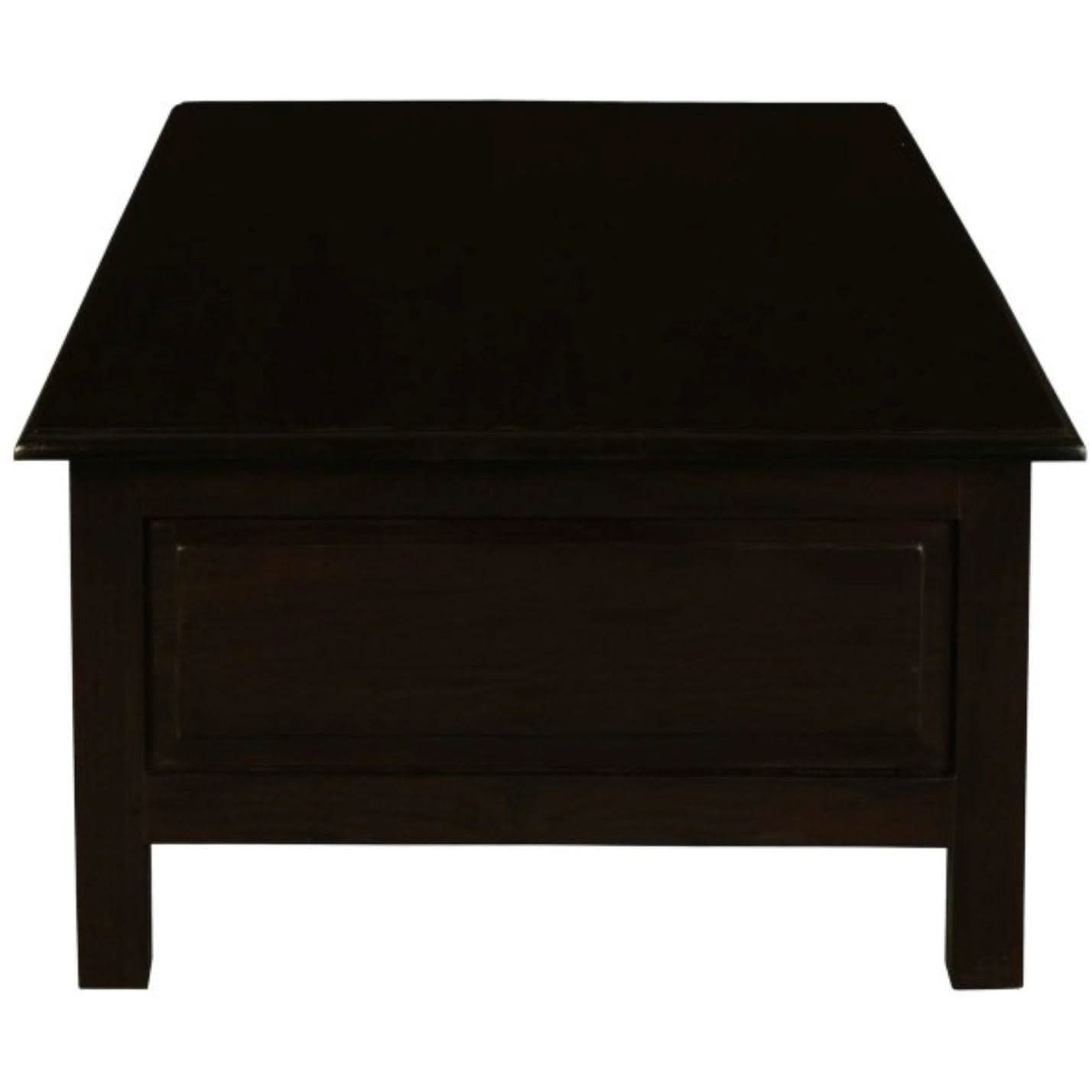NERIN SOLID MAHOGANY 6 DRAWERS RECTANGULAR COFFEE TABLE IN CHOCOLATE - MyChocolateWood