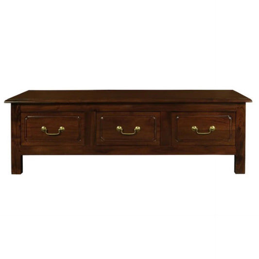 NERIN SOLID MAHOGANY 6 DRAWERS RECTANGULAR COFFEE TABLE IN MAHOGANY - MyChocolateWood