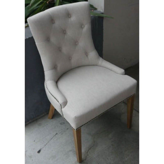 NEW DELI ARMCHAIR IN FLAXEEN WITH OAK LEG - MyChocolateWood