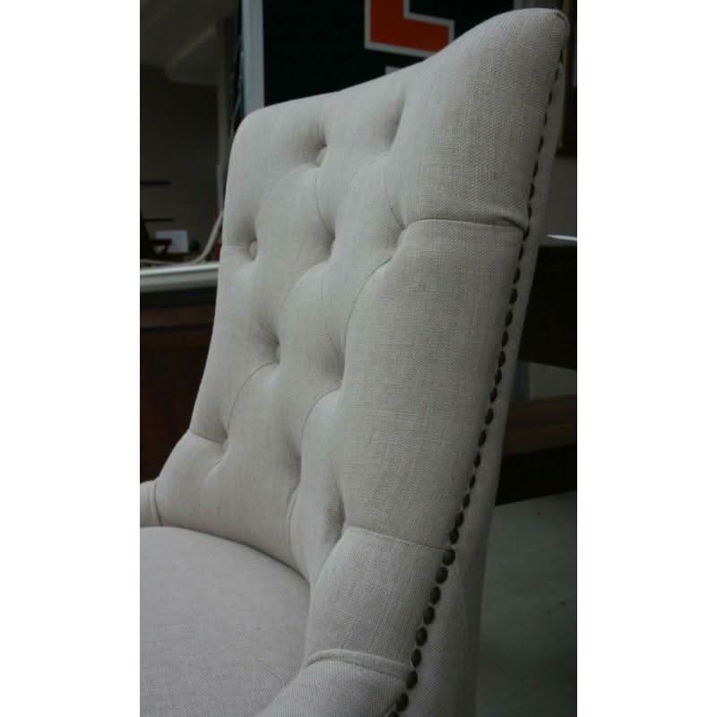 NEW DELI ARMCHAIR IN FLAXEEN WITH OAK LEG - MyChocolateWood