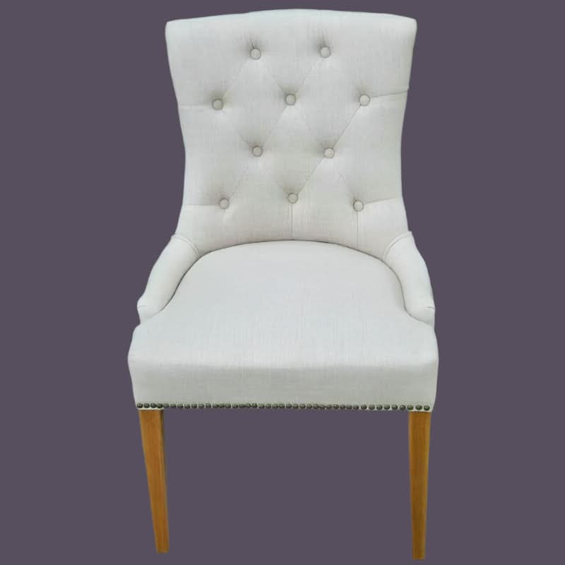 NEW DELI ARMCHAIR IN FLAXEEN WITH OAK LEG - MyChocolateWood