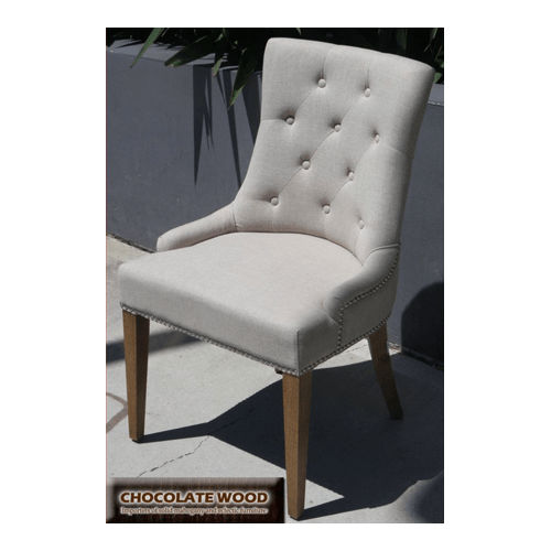 NEW DELI ARMCHAIR IN FLAXEEN WITH OAK LEG - MyChocolateWood