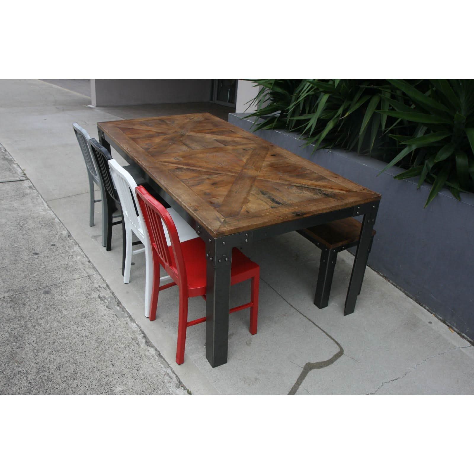 NEW RECYCLED OREGON Table Bench Setting - MyChocolateWood