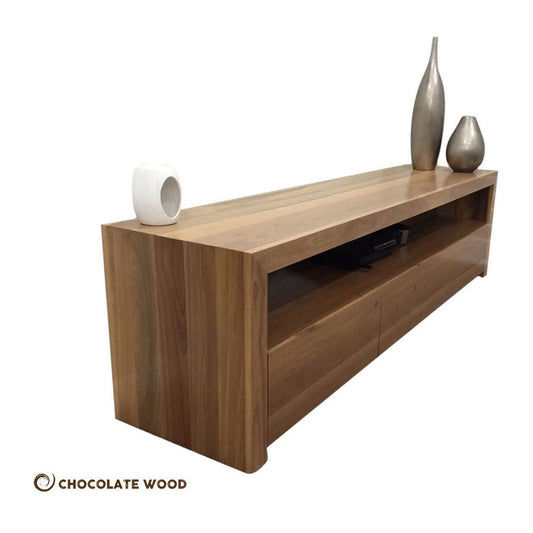 NICO TV/ENTERTAINMENT 3 DRAWERS TV UNIT IN SOLID BLACKWOOD AUSTRALIAN CUSTOM MADE