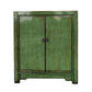 NINGBO NGH004 CHINESE ANTIQUE RECYCLED  PINE TIMBER CABINET CUPBOARD GREEN - MyChocolateWood