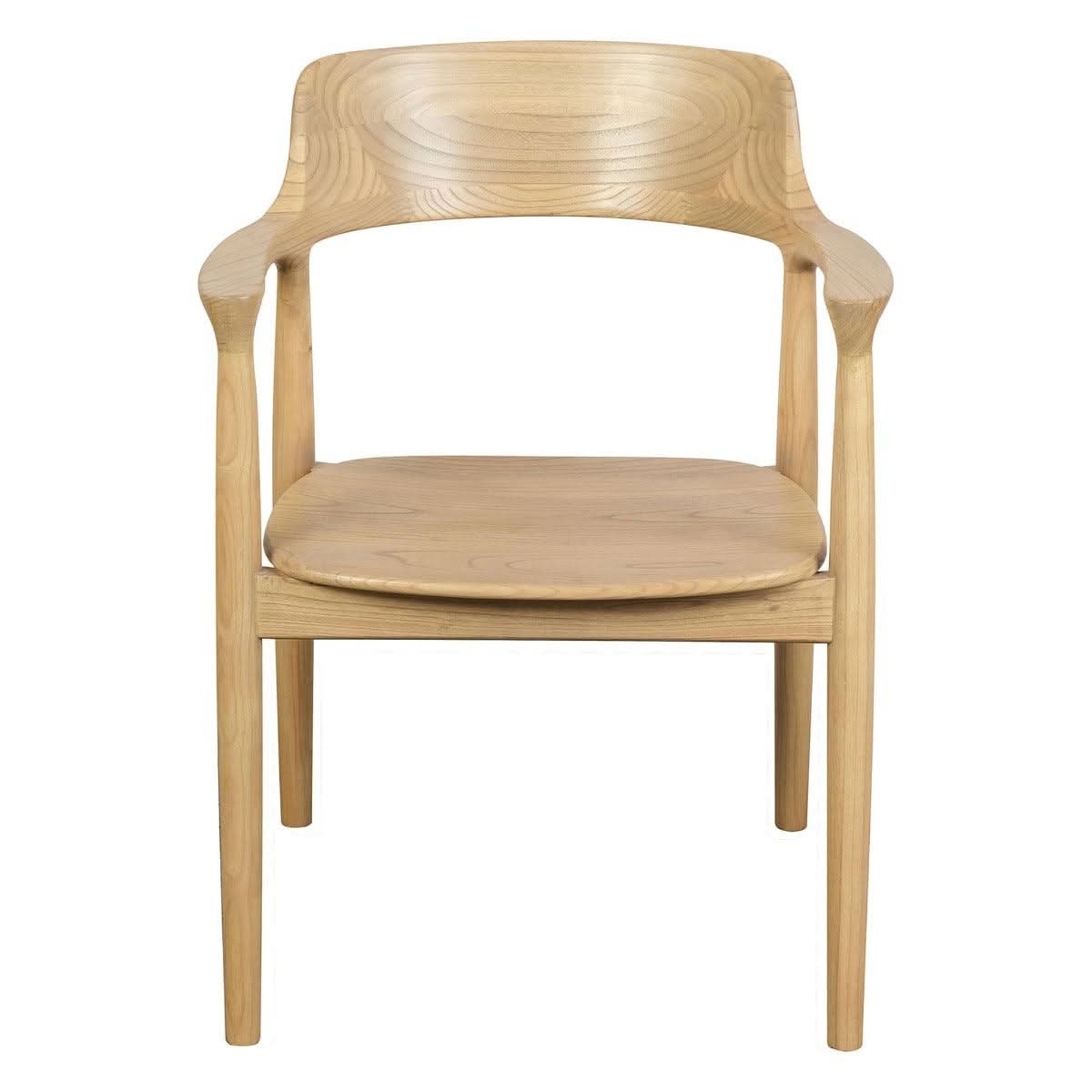NOBU SOLID OAK ARMCHAIR/DINING CHAIR IN NATURAL - MyChocolateWood