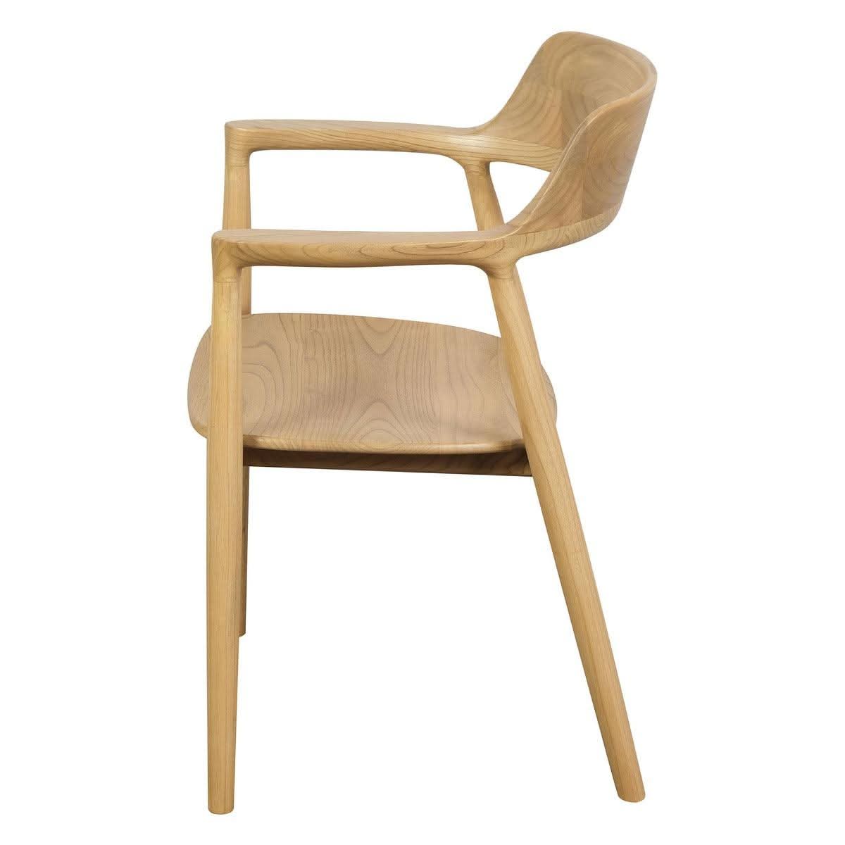 NOBU SOLID OAK ARMCHAIR/DINING CHAIR IN NATURAL - MyChocolateWood