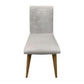 Nolan Fabric Dining Chair in Brown - Chocolate Wood