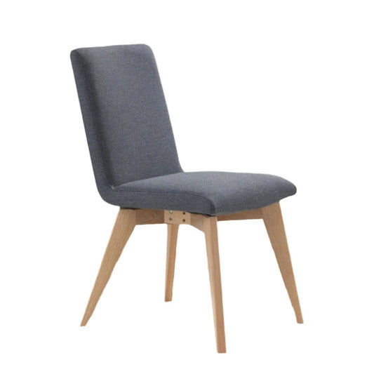 NOLAN FABRIC DINING CHAIR IN GREY - MyChocolateWood