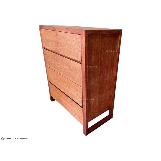 NON-TOXIC AUSTRALIAN CUSTOM-MADE VERMONT 5 DRAWER TALLBOY IN SOLID VICTORIAN ASH - MyChocolateWood