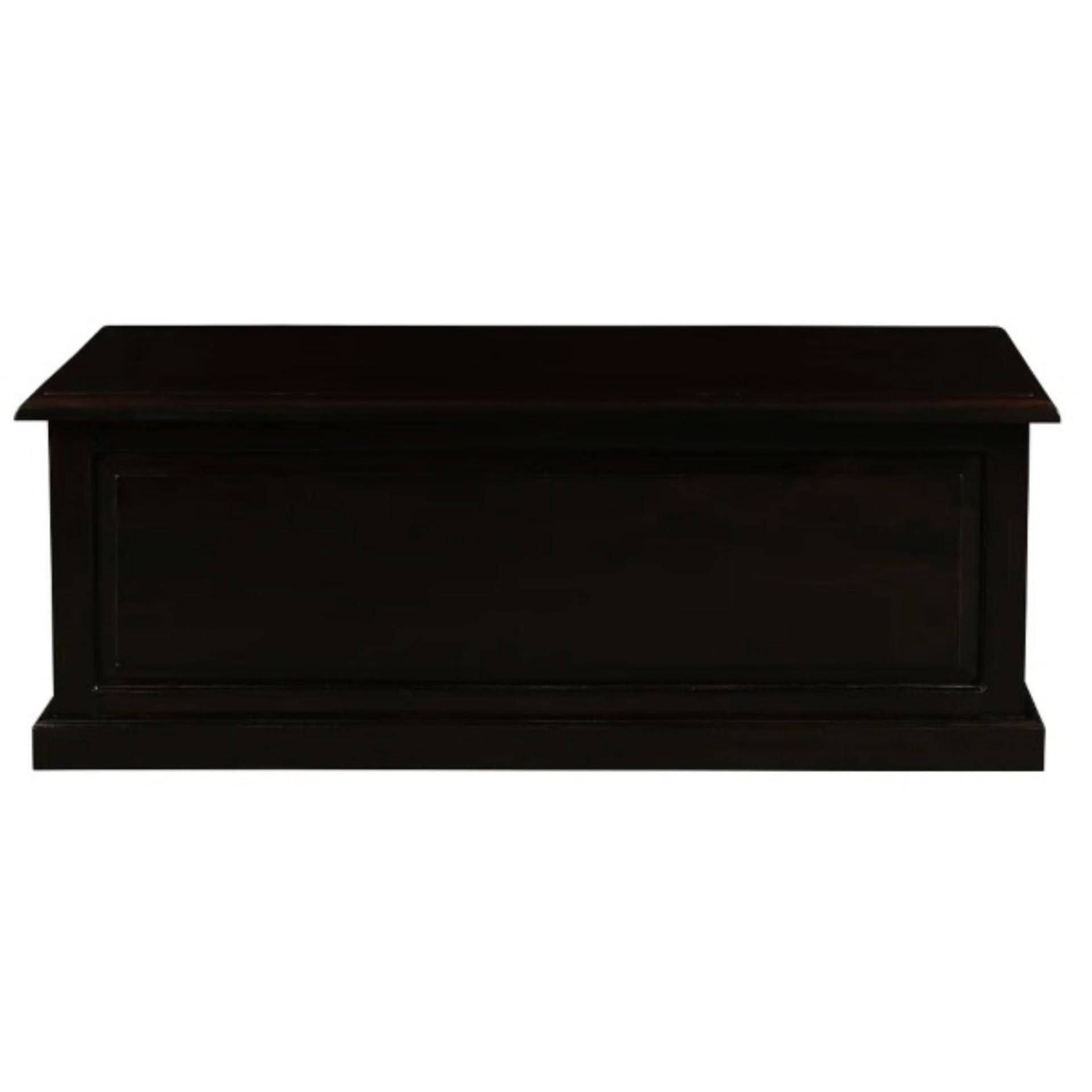 NORA LARGE SOLID MAHOGANY TIMBER BLANKET BOX IN CHOCOLATE - MyChocolateWood
