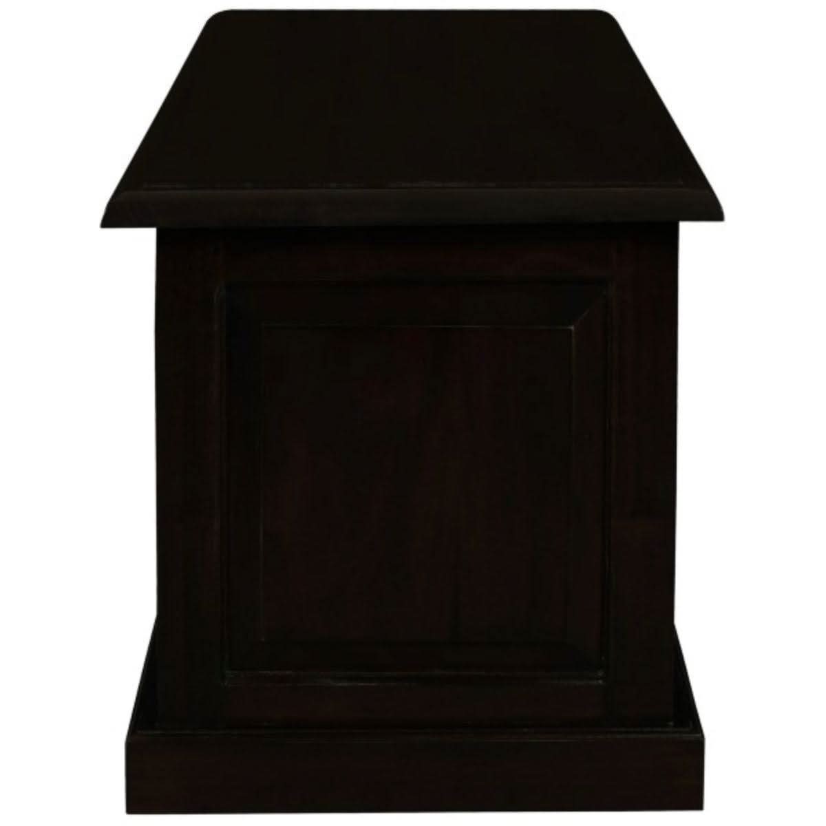 NORA LARGE SOLID MAHOGANY TIMBER BLANKET BOX IN CHOCOLATE - MyChocolateWood