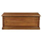 Nora Solid Mahogany Blanket Box Large in Light Pecan - Chocolate Wood