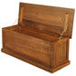 Nora Solid Mahogany Blanket Box Large in Light Pecan - Chocolate Wood