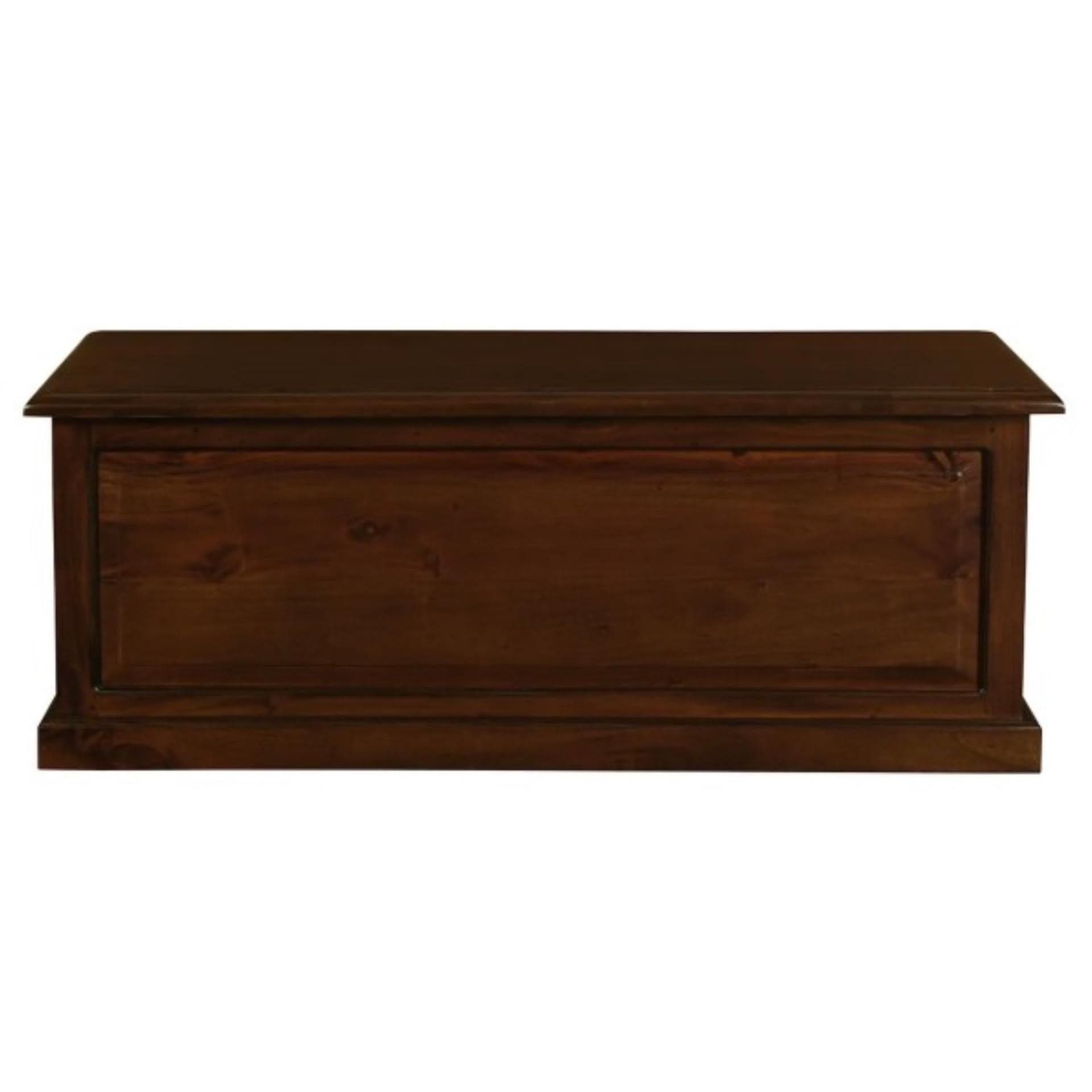 NORA LARGE SOLID MAHOGANY TIMBER BLANKET BOX IN MAHOGANY - MyChocolateWood