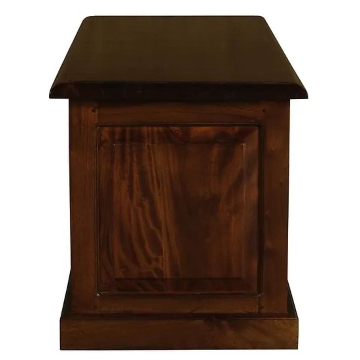 NORA LARGE SOLID MAHOGANY TIMBER BLANKET BOX IN MAHOGANY - MyChocolateWood