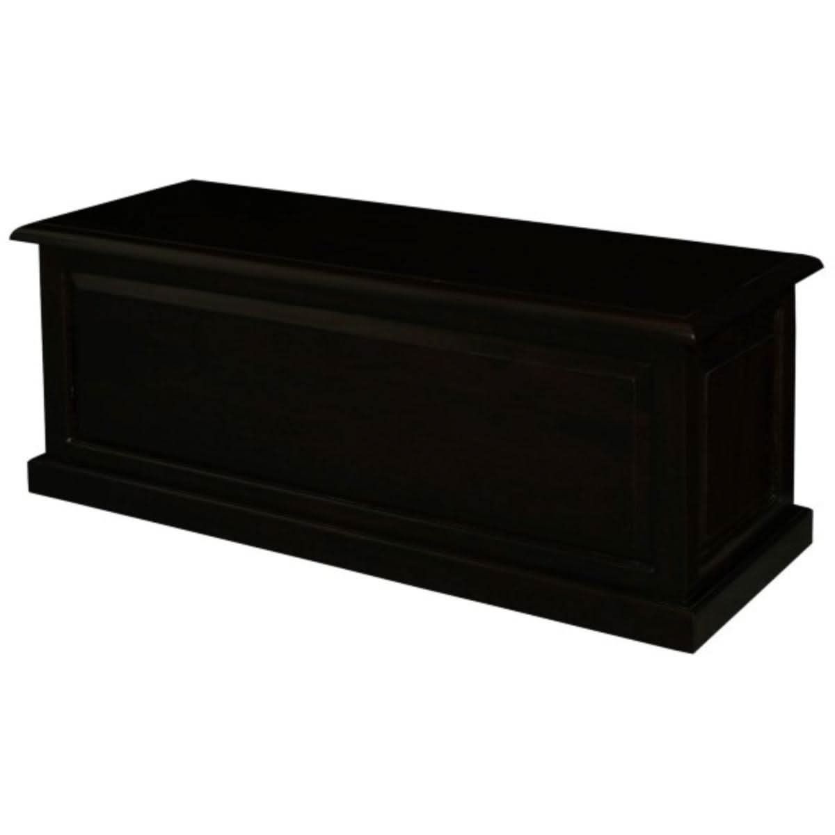 NORA MEDIUM SOLID MAHOGANY TIMBER BLANKET BOX IN CHOCOLATE - MyChocolateWood