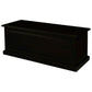 Nora Solid Mahogany Blanket Box Medium in Chocolate - Chocolate Wood