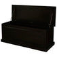 Nora Solid Mahogany Blanket Box Medium in Chocolate - Chocolate Wood