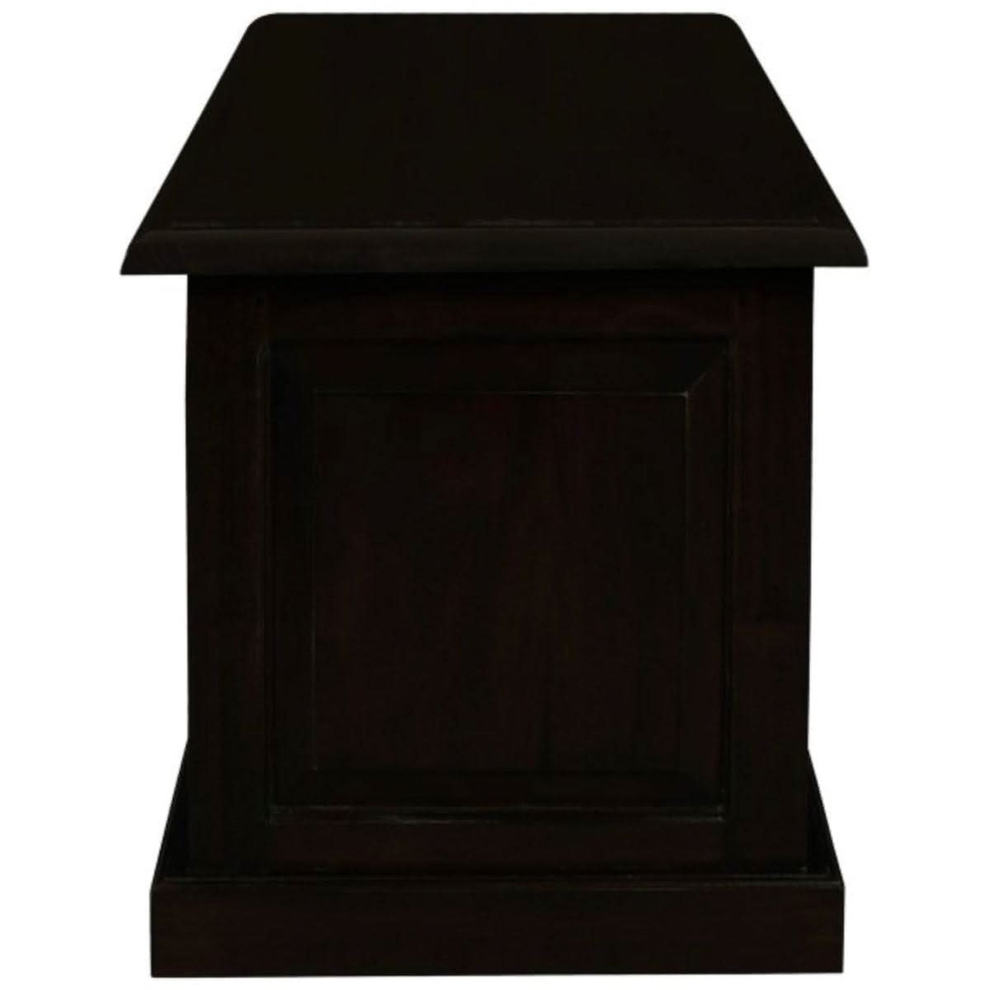 Nora Solid Mahogany Blanket Box Medium in Chocolate - Chocolate Wood