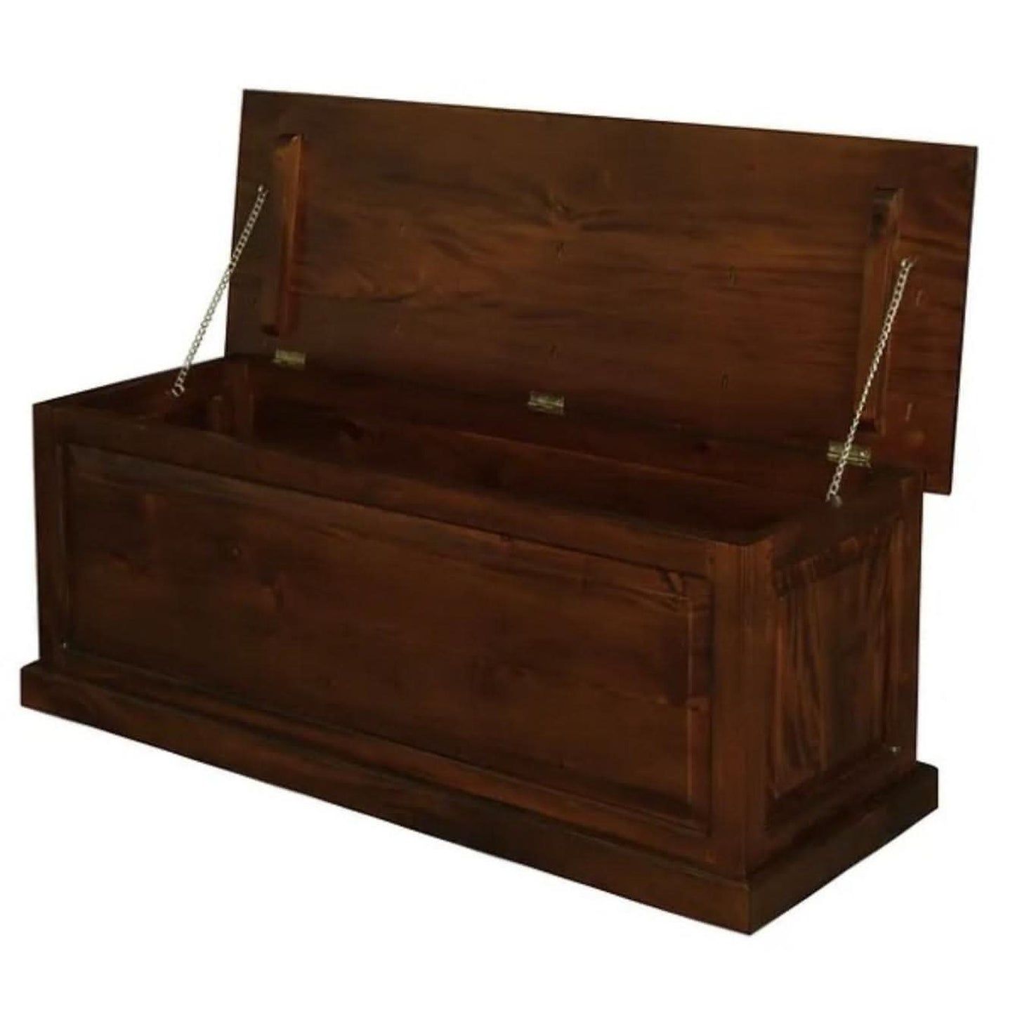 Nora Solid Mahogany Blanket Box Medium in Mahogany - Chocolate Wood